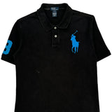 Polo By Ralph Lauren Graphic Polo Shirt - XL Black Cotton