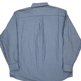 The Lifetime Collar Tommy Hilfiger Striped Shirt - Large Blue Cotton