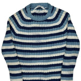 Tommy Hilfiger Striped Sweater - Large Blue Cotton