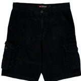 Southpole Cargo Shorts - 34W 10L Black Cotton