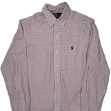 Polo By Ralph Lauren Checked Shirt - Medium Red Cotton