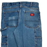 Dickies Double Knee Carpenter Jeans - 33W 29L Blue Denim