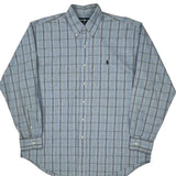 Blake Ralph Lauren Checked Shirt - Large Blue Cotton