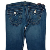 True Religion Boot Cut Jeans - 30W UK 8 Blue Cotton