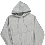 Reverse Weave Champion Hoodie - Large Gray Cotton Blend