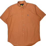Blake Ralph Lauren Short Sleeve Shirt - Large Orange Cotton