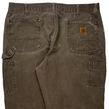 Carhartt Double Knee Carpenter Trousers - 36W 30L Brown Cotton