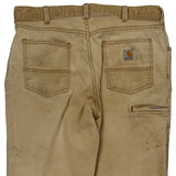 Carhartt Carpenter Trousers - 35W 34L Beige Cotton