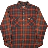 Carhartt Checked Flannel Shirt - XL Red Cotton