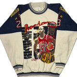 Dream Team Michael Jordan Unbranded Graphic Sweatshirt - Large Cream Cotton