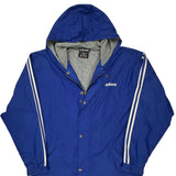 Adidas Striped Jacket - Medium Gray Polyester