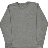 Carhartt Long Sleeve T-Shirt - XL Grey Cotton