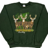 Gildan Graphic Sweatshirt - Medium Green Cotton Blend
