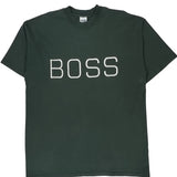 Boss Spellout Ig Design T-Shirt - XL Green Cotton