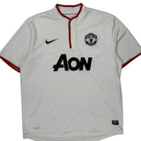 Manchester United Nike 2012-14 Away Football Shirt - XL White Polyester