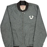 True Religion Bomber Jacket - XL Grey Polyester