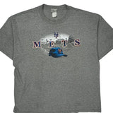 New York Mets Lee Sport Graphic T-Shirt - XL Grey Cotton Blend