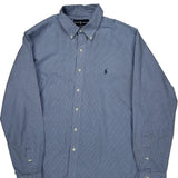 Ralph Lauren Checked Shirt - Large Blue Cotton