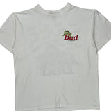 Budweiser Wild Oats Graphic T-Shirt - Large White Cotton