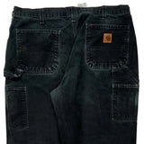 Carhartt Carpenter Trousers - 34W 34L Black Cotton