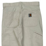 Carhartt Double Knee Carpenter Trousers - 30W 30L Cream Cotton