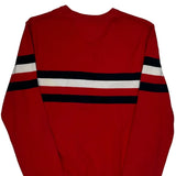 Tommy Hilfiger Striped Sweater - Small Red Cotton