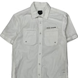 Armani Exchange Short Sleeve Shirt - Small White Cotton