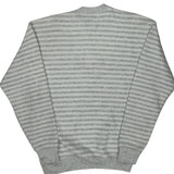 Made In USA Hl Miller Striped Sweatshirt - Large Grey Cotton