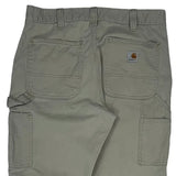 Relaxed Fit Carhartt Cargo Carpenter Trousers - 32W 32L Beige Cotton