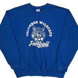 Columbus Wildcats Gildan Football Sweatshirt - Large Blue Cotton Blend