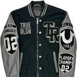 Playoff Champs 02 True Religion Varsity Jacket - 3XL Black Polyester