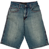 Southpole Baggy Denim Shorts - 30W 13L Blue Denim