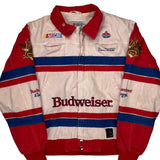 Budweiser Racing Extreme Nascar Varsity Jacket - Large Blue Cotton