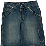 Jnco Cargo Carpenter Shorts - 32W 9L Blue Denim