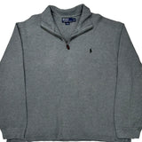 Polo By Ralph Lauren 1/4 Zip - 2XL Gray Cotton