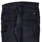 Dickies Double Knee Carpenter Pants - 32W 30L Black Cotton Blend