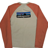 Patagonia Graphic Long Sleeve T-Shirt - Large Beige Cotton