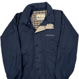 Aquascutum Checked Jacket - Large Blue Polyester