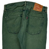 Levis Jeans - 31W 29L Green Cotton
