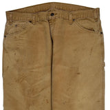 Dickies Double Knee Carpenter Trousers - 36W 30L Brown Cotton