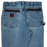 Wrangler Double Knee Carpenter Jeans - 32W 30L Blue Denim