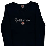 Dudley Perkins Co. Harley Davidson Graphic Long Sleeve T-Shirt - Medium Black Cotton