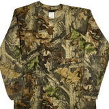 Camouflage Pattern Mossy Oak Camo Long Sleeve T-Shirt - Large Camo Cotton