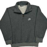 Nike 1/4 Zip - Medium Gray Cotton Blend