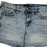 True Religion Mini Denim Shorts - 29W UK 10 Light Wash Denim