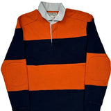 Ralph Lauren Striped Rugby Shirt - Medium Navy Cotton