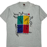 Single Stitch American Heart Association Fruit Of The Loom Graphic T-Shirt - XL Gray Cotton