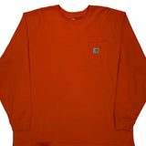 Carhartt Long Sleeve T-Shirt - 2XL Orange Cotton