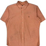 Ralph Lauren Shirt - Medium Orange Cotton Blend