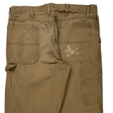 Wrangler Carpenter Trousers - 35W 34L Brown Cotton